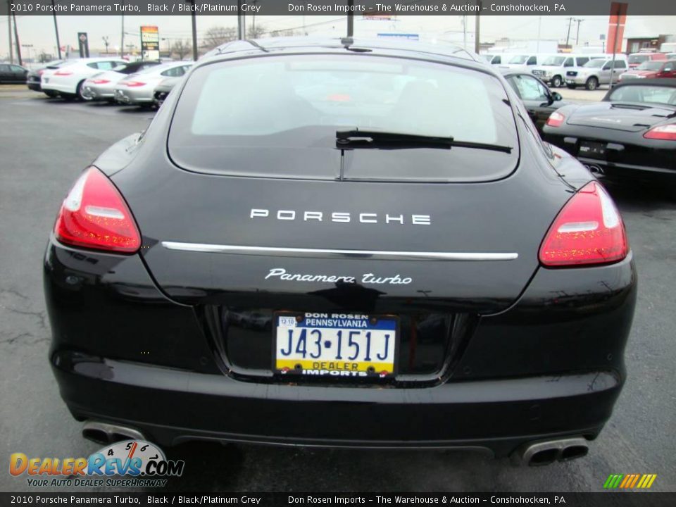 2010 Porsche Panamera Turbo Black / Black/Platinum Grey Photo #8
