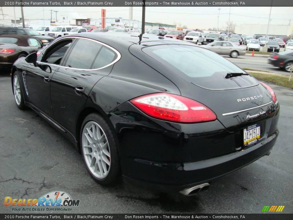 2010 Porsche Panamera Turbo Black / Black/Platinum Grey Photo #9