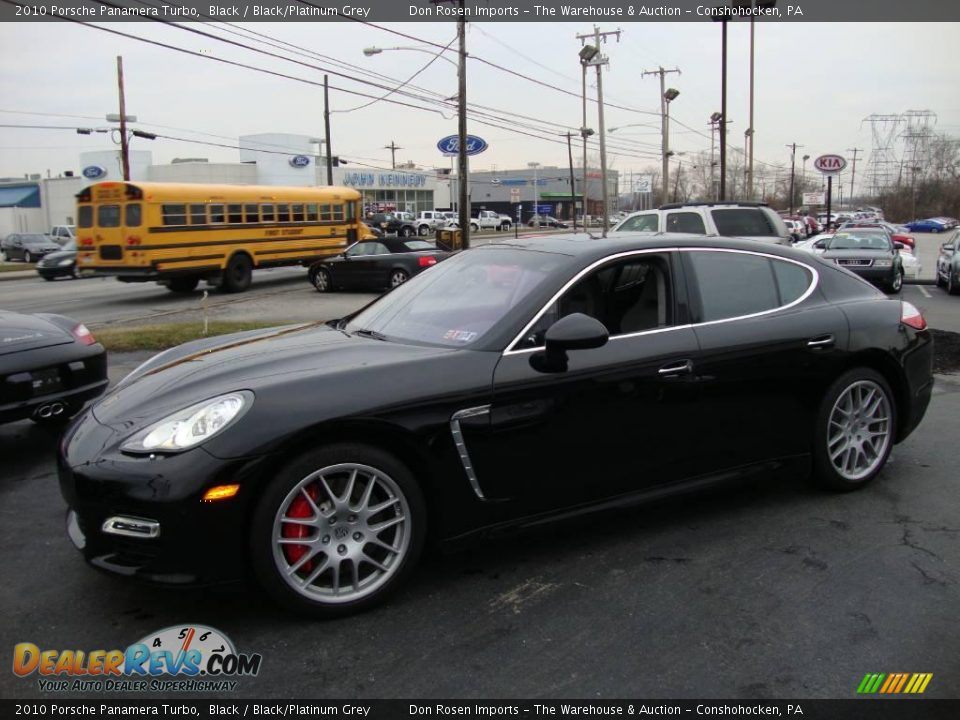 2010 Porsche Panamera Turbo Black / Black/Platinum Grey Photo #10