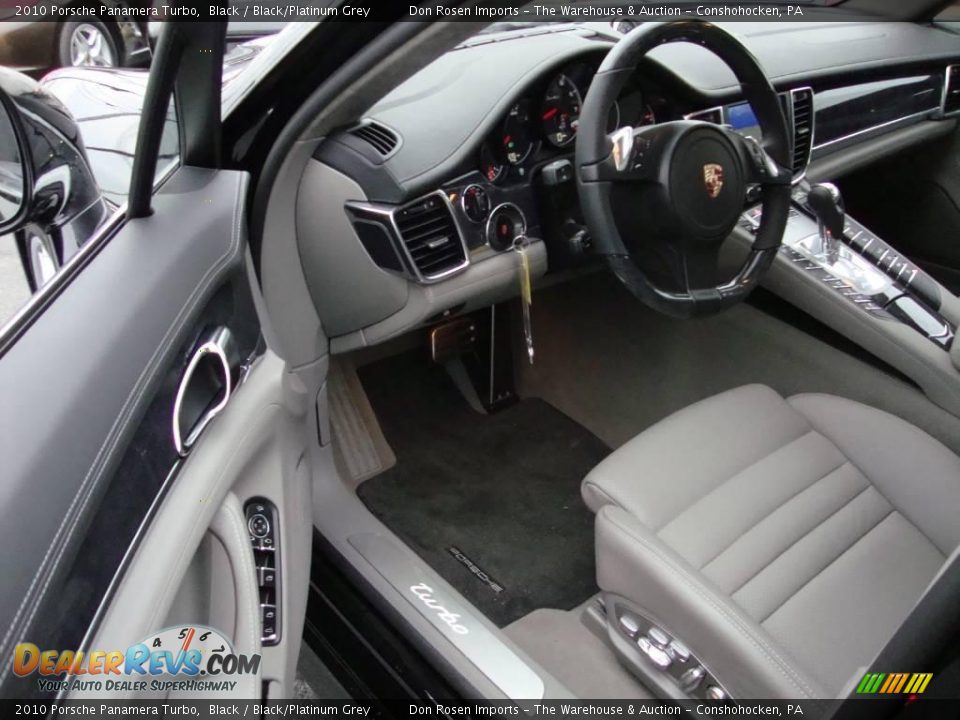 2010 Porsche Panamera Turbo Black / Black/Platinum Grey Photo #12