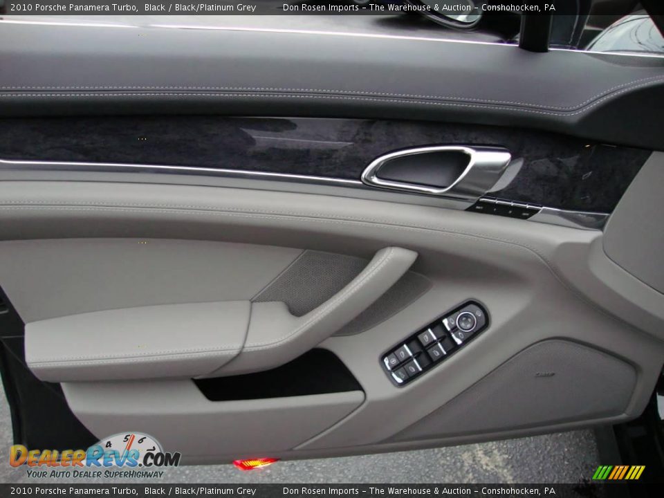 2010 Porsche Panamera Turbo Black / Black/Platinum Grey Photo #13