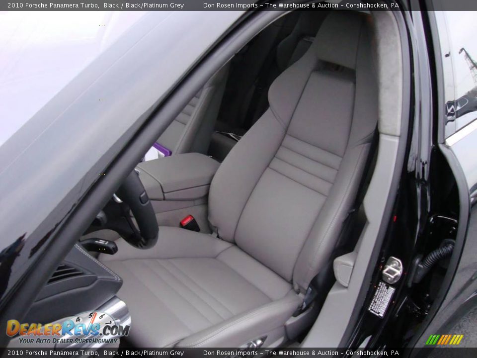 2010 Porsche Panamera Turbo Black / Black/Platinum Grey Photo #16