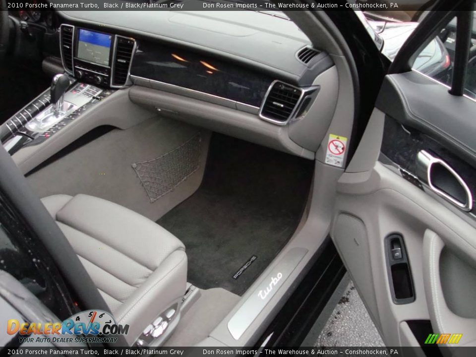 2010 Porsche Panamera Turbo Black / Black/Platinum Grey Photo #17