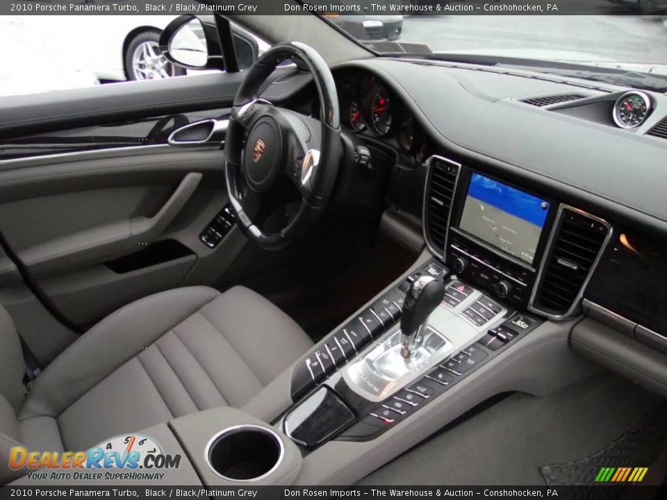 2010 Porsche Panamera Turbo Black / Black/Platinum Grey Photo #18