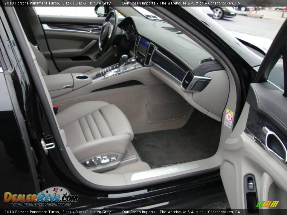 2010 Porsche Panamera Turbo Black / Black/Platinum Grey Photo #19