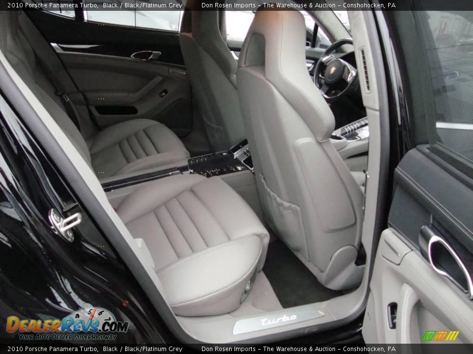 2010 Porsche Panamera Turbo Black / Black/Platinum Grey Photo #20