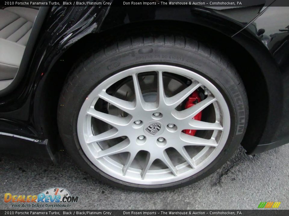 2010 Porsche Panamera Turbo Black / Black/Platinum Grey Photo #27