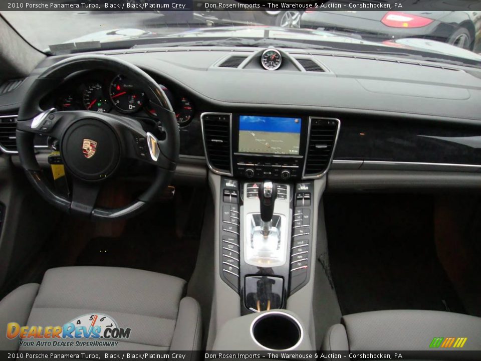 2010 Porsche Panamera Turbo Black / Black/Platinum Grey Photo #29