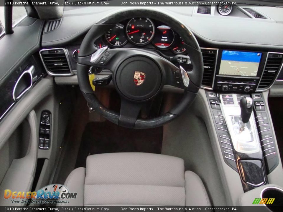 2010 Porsche Panamera Turbo Black / Black/Platinum Grey Photo #30