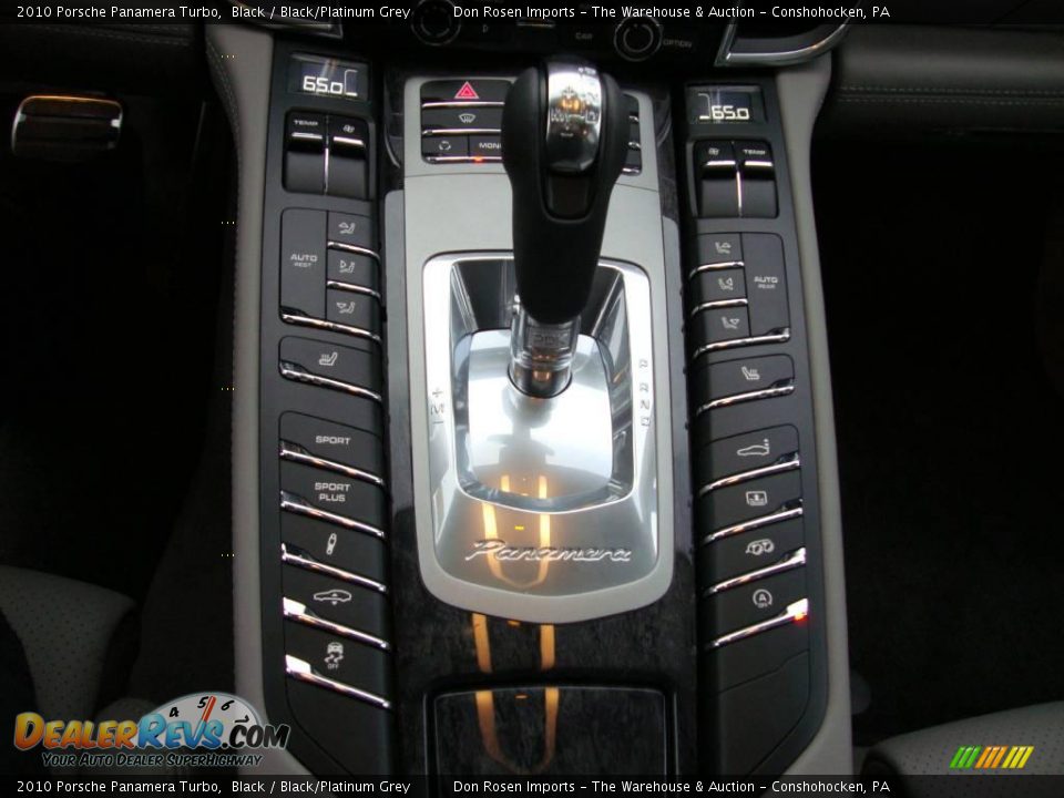 2010 Porsche Panamera Turbo Black / Black/Platinum Grey Photo #36