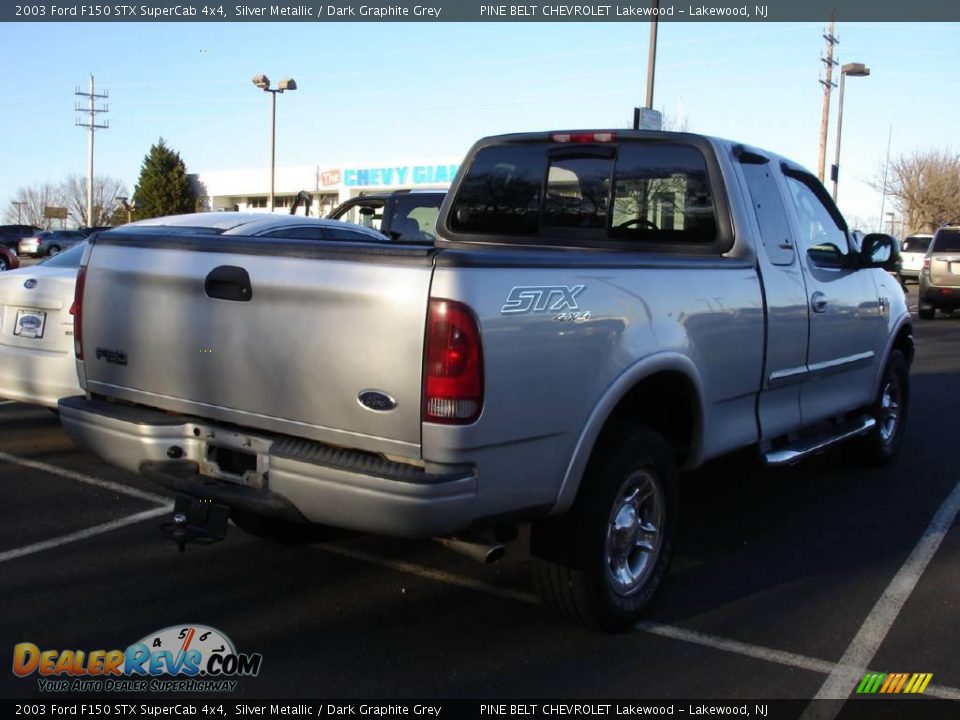2003 Ford F150 STX SuperCab 4x4 Silver Metallic / Dark Graphite Grey Photo #4