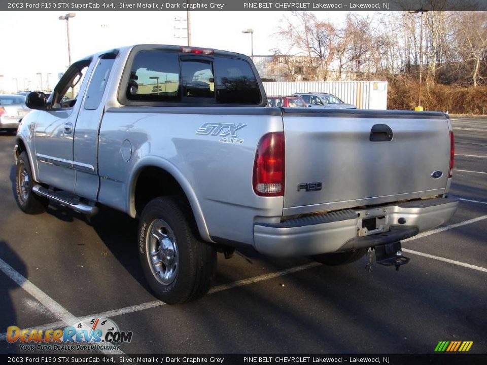 2003 Ford F150 STX SuperCab 4x4 Silver Metallic / Dark Graphite Grey Photo #6
