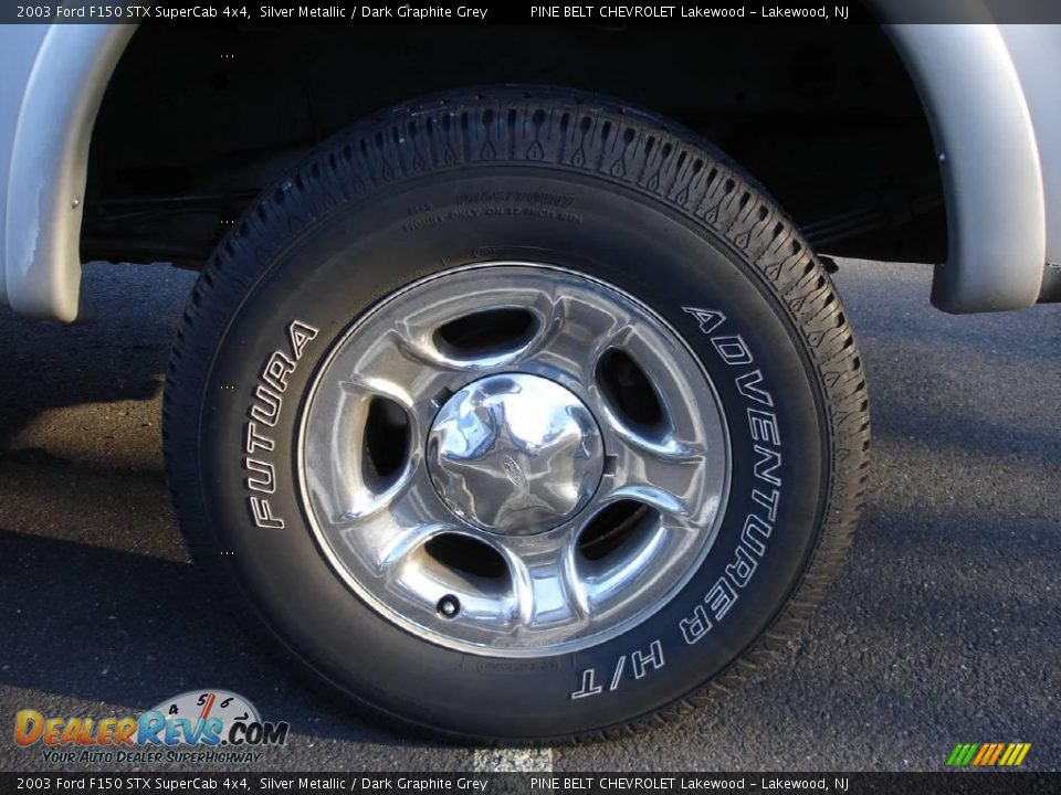 2003 Ford F150 STX SuperCab 4x4 Silver Metallic / Dark Graphite Grey Photo #8