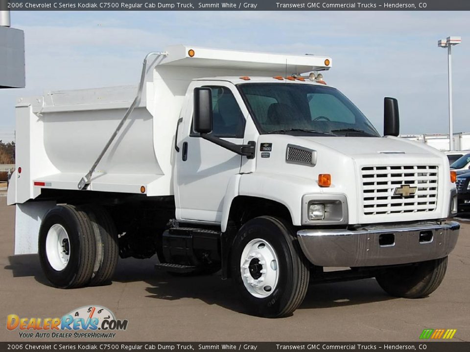 2006 Chevrolet C Series Kodiak C7500 Regular Cab Dump Truck Summit White / Gray Photo #1