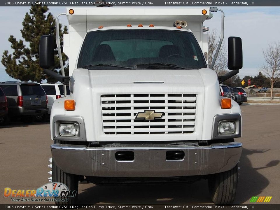2006 Chevrolet C Series Kodiak C7500 Regular Cab Dump Truck Summit White / Gray Photo #2