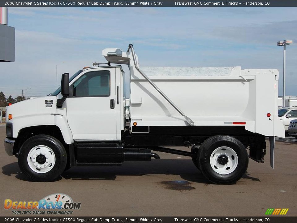 2006 Chevrolet C Series Kodiak C7500 Regular Cab Dump Truck Summit White / Gray Photo #4