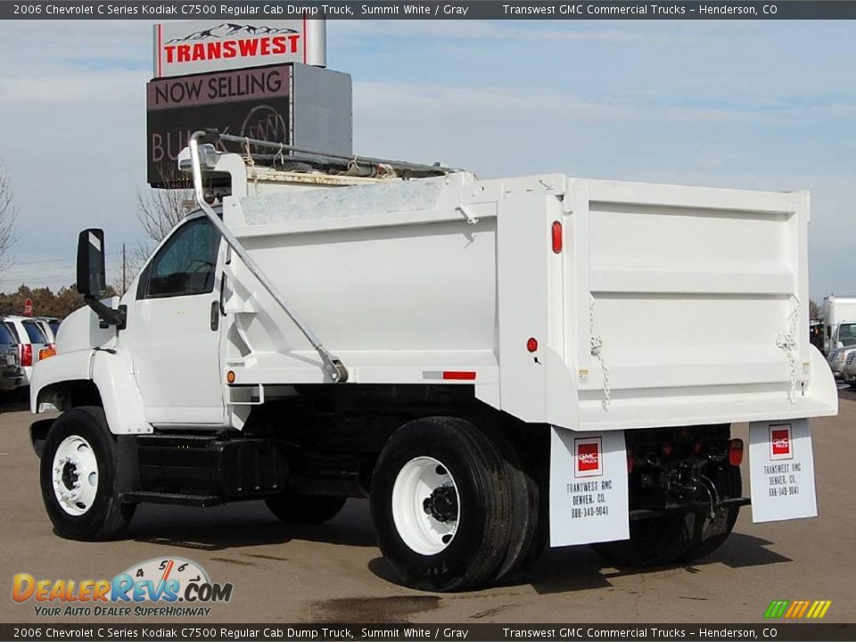 2006 Chevrolet C Series Kodiak C7500 Regular Cab Dump Truck Summit White / Gray Photo #5