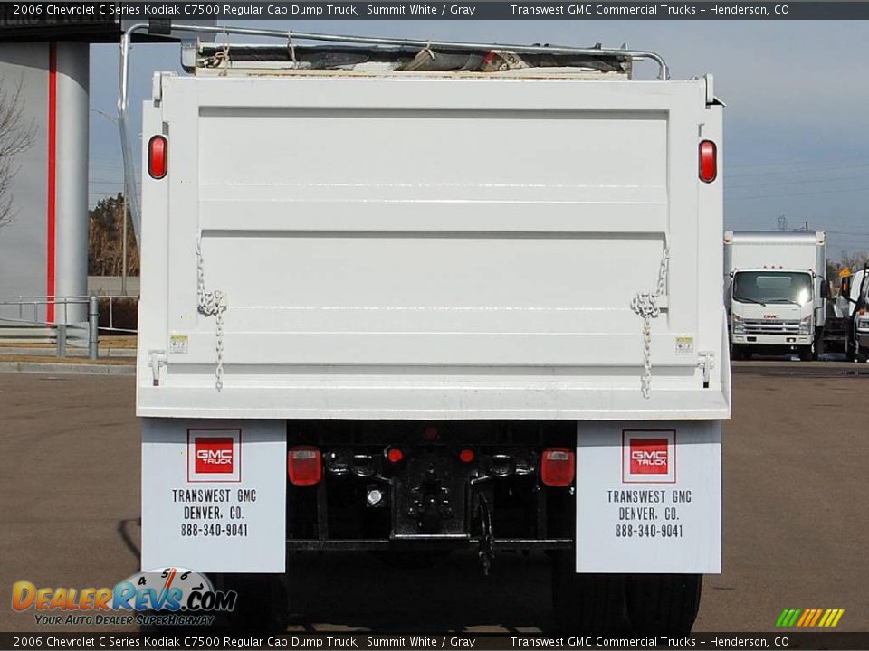 2006 Chevrolet C Series Kodiak C7500 Regular Cab Dump Truck Summit White / Gray Photo #6