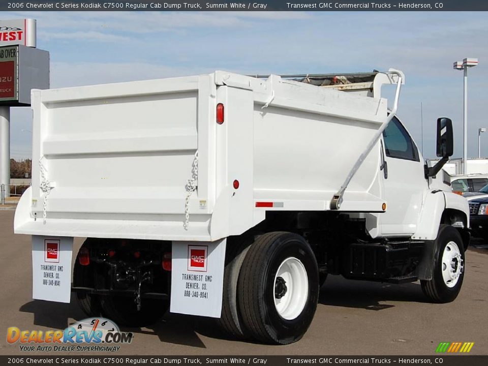 2006 Chevrolet C Series Kodiak C7500 Regular Cab Dump Truck Summit White / Gray Photo #7