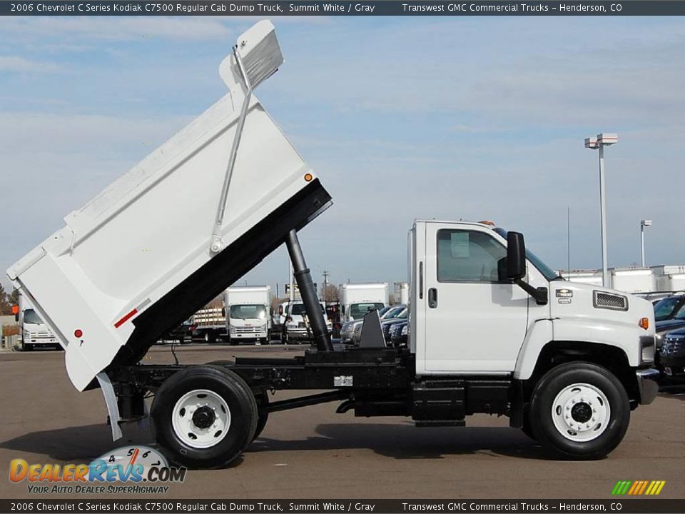 2006 Chevrolet C Series Kodiak C7500 Regular Cab Dump Truck Summit White / Gray Photo #9
