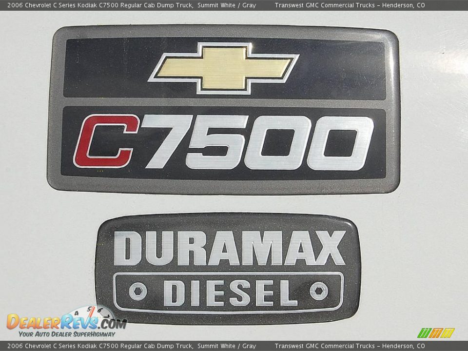 2006 Chevrolet C Series Kodiak C7500 Regular Cab Dump Truck Summit White / Gray Photo #33