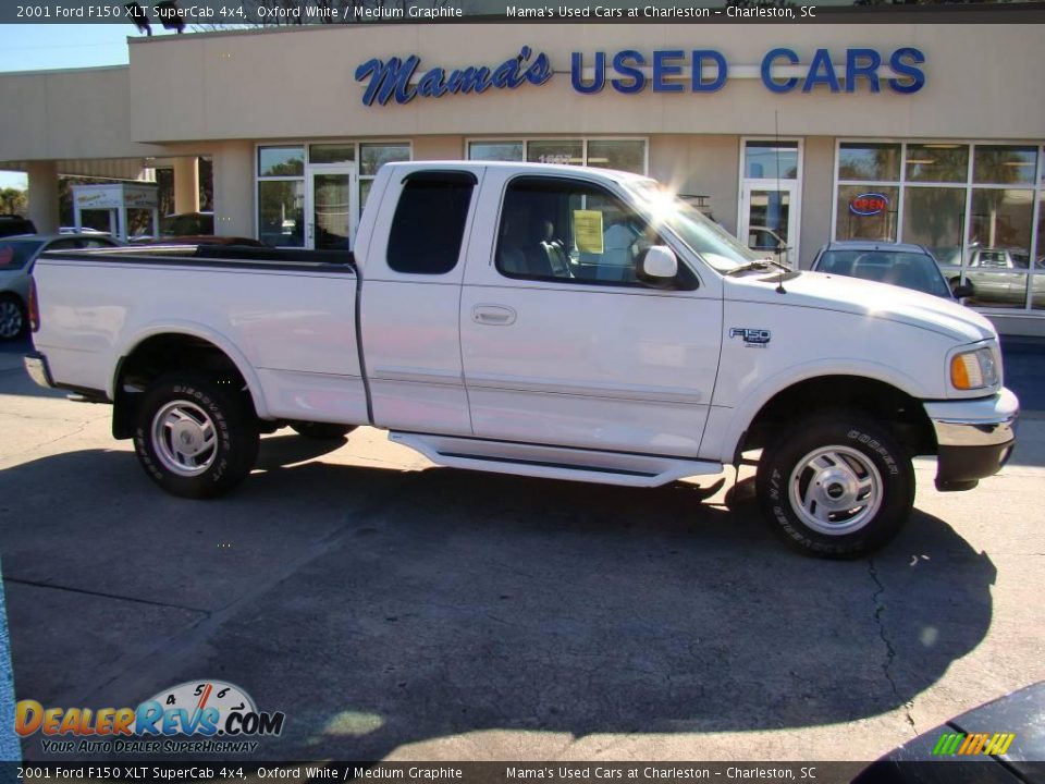 2001 Ford F150 XLT SuperCab 4x4 Oxford White / Medium Graphite Photo #1