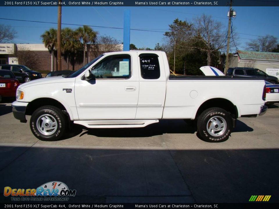 2001 Ford F150 XLT SuperCab 4x4 Oxford White / Medium Graphite Photo #5