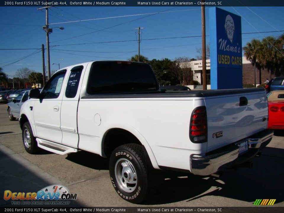 2001 Ford F150 XLT SuperCab 4x4 Oxford White / Medium Graphite Photo #6