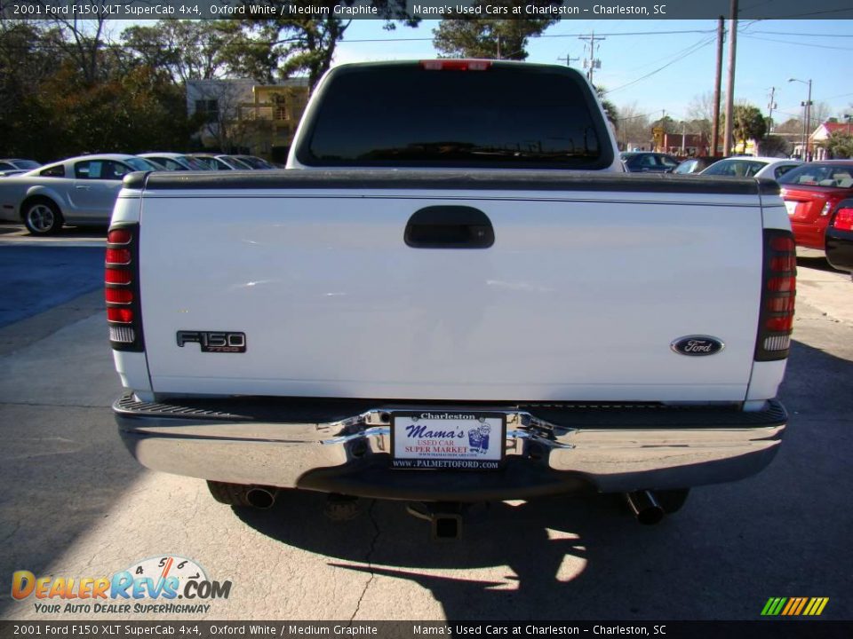 2001 Ford F150 XLT SuperCab 4x4 Oxford White / Medium Graphite Photo #7