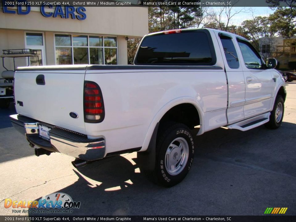 2001 Ford F150 XLT SuperCab 4x4 Oxford White / Medium Graphite Photo #8
