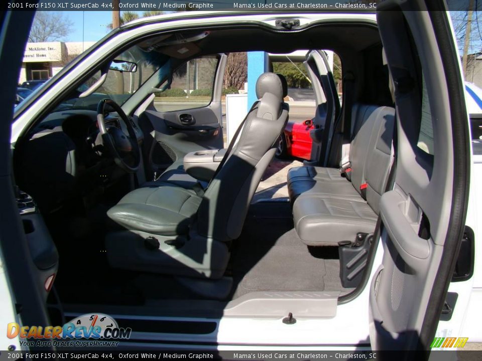 2001 Ford F150 XLT SuperCab 4x4 Oxford White / Medium Graphite Photo #12