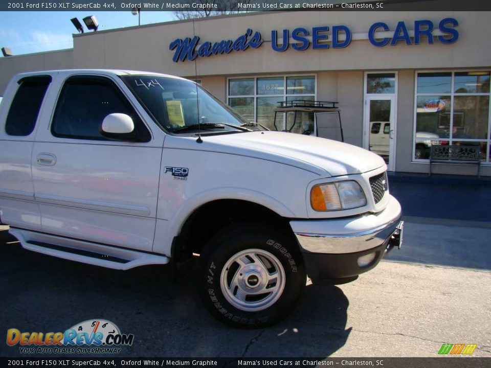2001 Ford F150 XLT SuperCab 4x4 Oxford White / Medium Graphite Photo #27