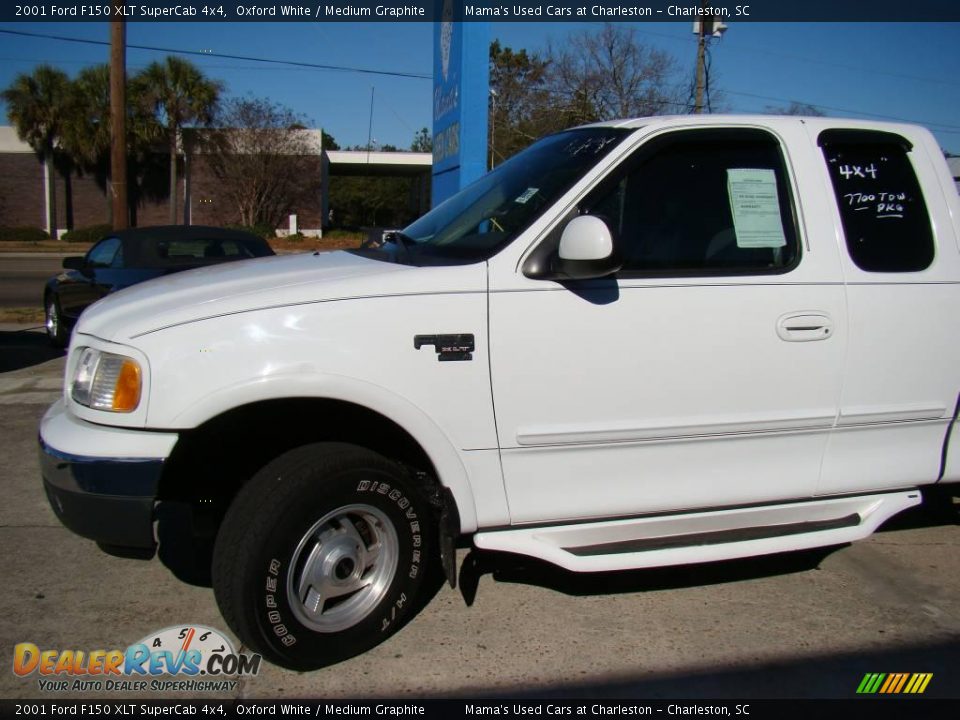 2001 Ford F150 XLT SuperCab 4x4 Oxford White / Medium Graphite Photo #28