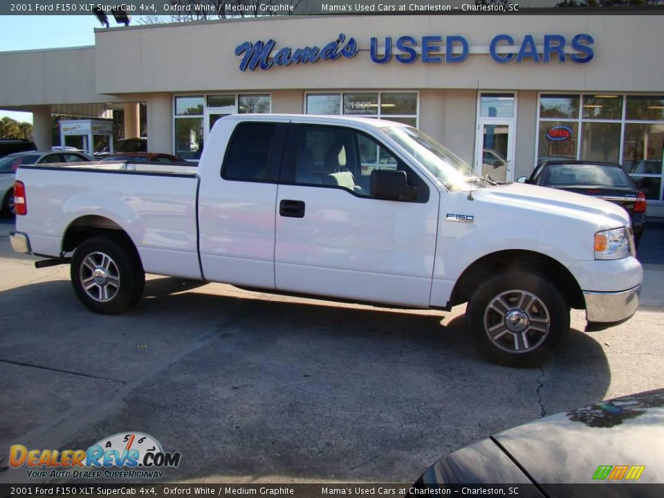 2001 Ford F150 XLT SuperCab 4x4 Oxford White / Medium Graphite Photo #35