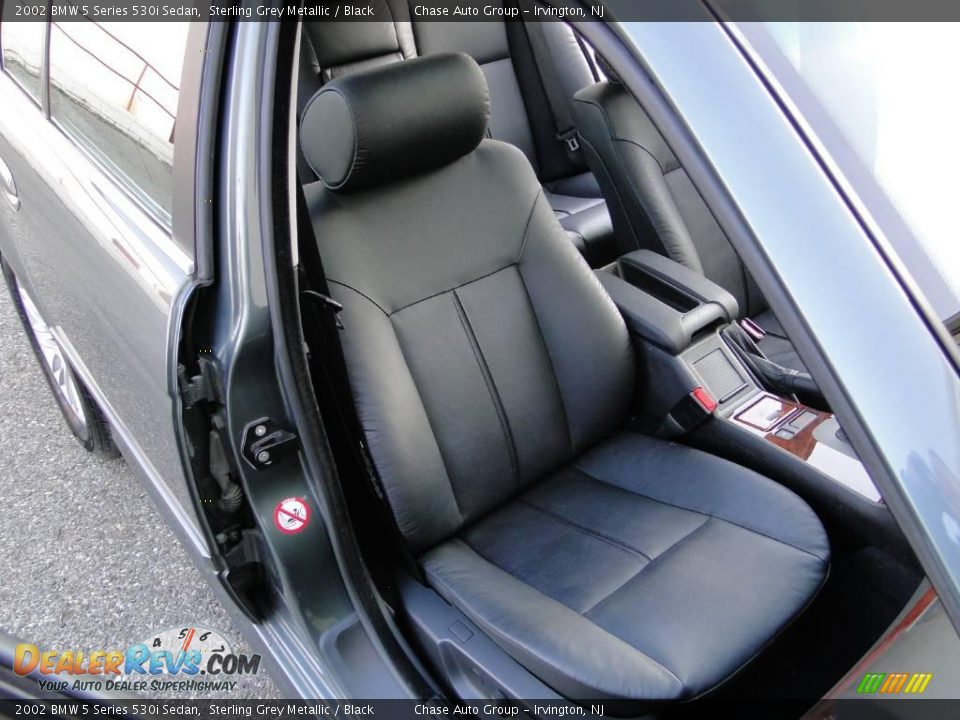 2002 BMW 5 Series 530i Sedan Sterling Grey Metallic / Black Photo #22