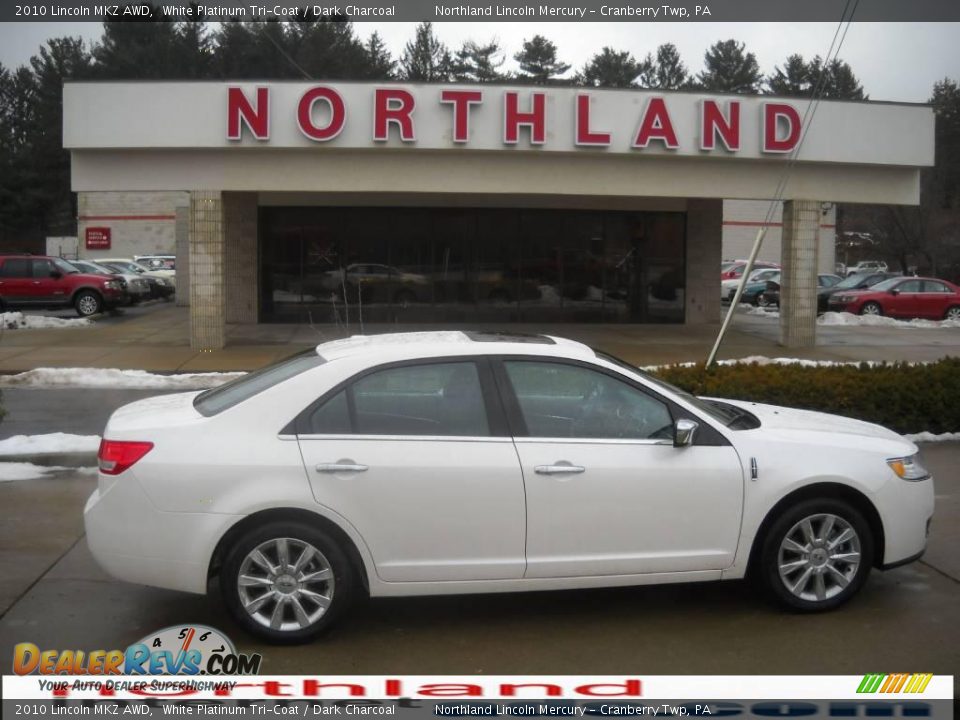 2010 Lincoln MKZ AWD White Platinum Tri-Coat / Dark Charcoal Photo #1