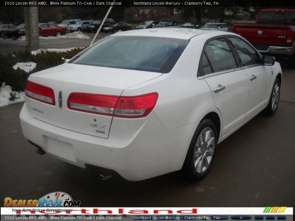 2010 Lincoln MKZ AWD White Platinum Tri-Coat / Dark Charcoal Photo #2