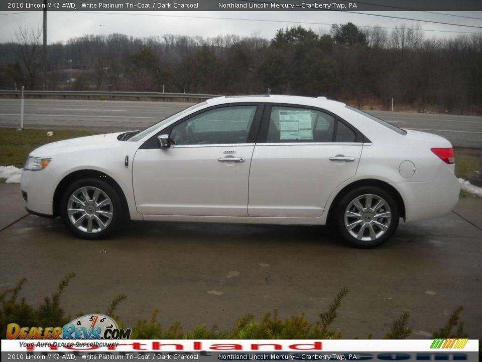 2010 Lincoln MKZ AWD White Platinum Tri-Coat / Dark Charcoal Photo #5