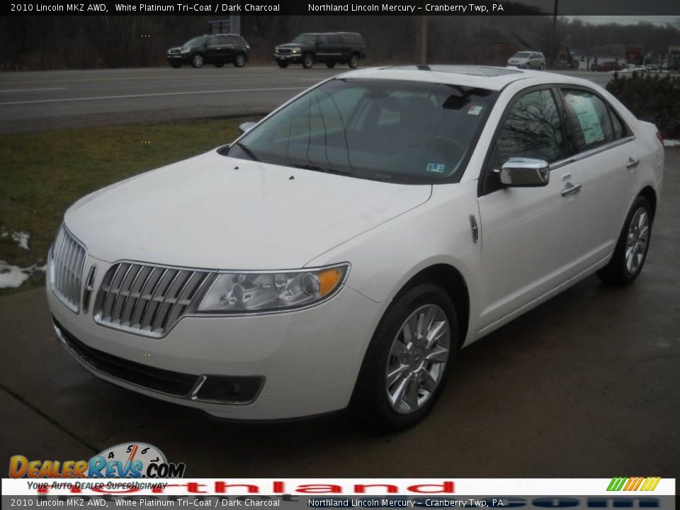 2010 Lincoln MKZ AWD White Platinum Tri-Coat / Dark Charcoal Photo #12