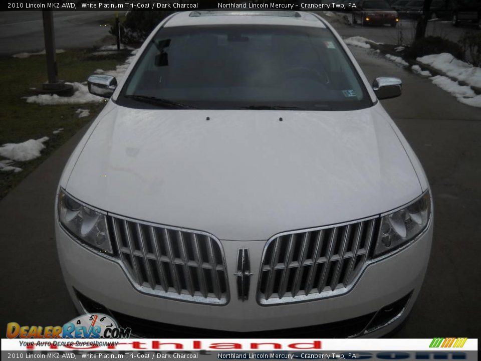 2010 Lincoln MKZ AWD White Platinum Tri-Coat / Dark Charcoal Photo #13