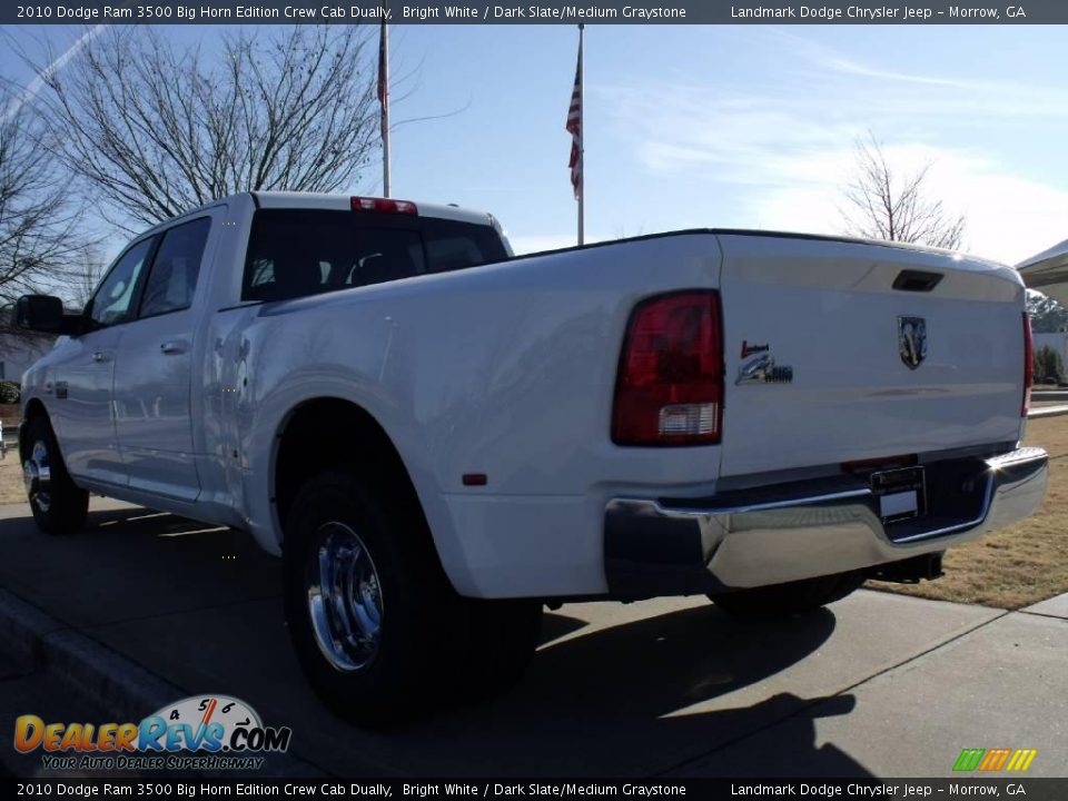 2010 Dodge Ram 3500 Big Horn Edition Crew Cab Dually Bright White / Dark Slate/Medium Graystone Photo #2