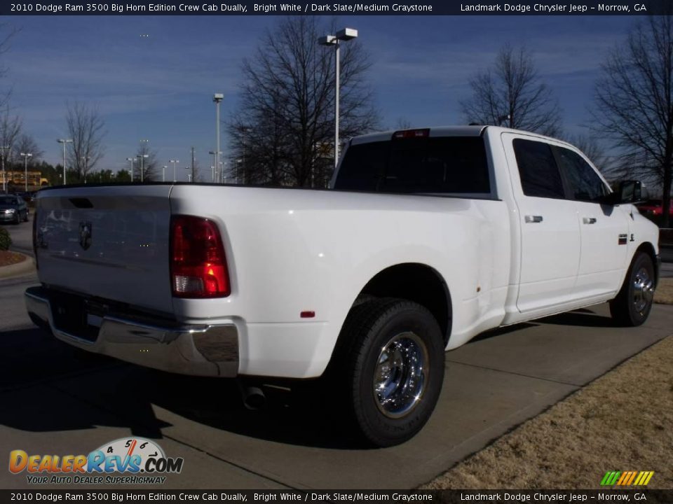 2010 Dodge Ram 3500 Big Horn Edition Crew Cab Dually Bright White / Dark Slate/Medium Graystone Photo #3