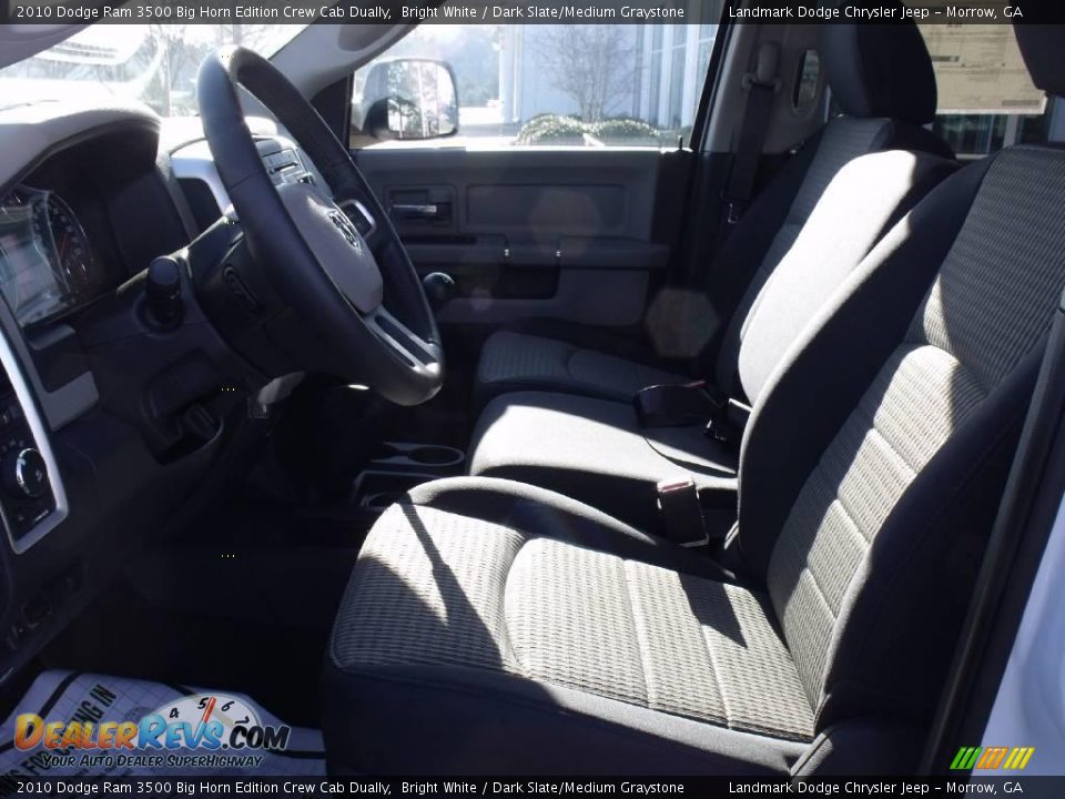 2010 Dodge Ram 3500 Big Horn Edition Crew Cab Dually Bright White / Dark Slate/Medium Graystone Photo #8