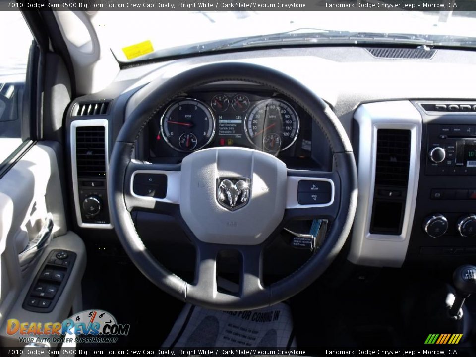 2010 Dodge Ram 3500 Big Horn Edition Crew Cab Dually Bright White / Dark Slate/Medium Graystone Photo #11