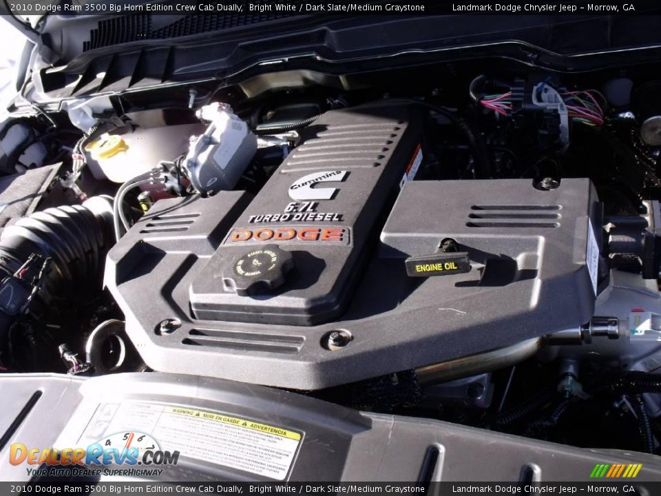 2010 Dodge Ram 3500 Big Horn Edition Crew Cab Dually Bright White / Dark Slate/Medium Graystone Photo #12