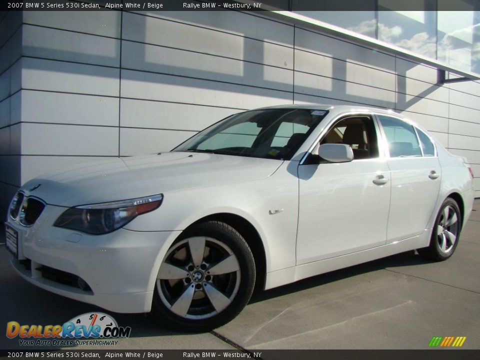 2007 BMW 5 Series 530i Sedan Alpine White / Beige Photo #1