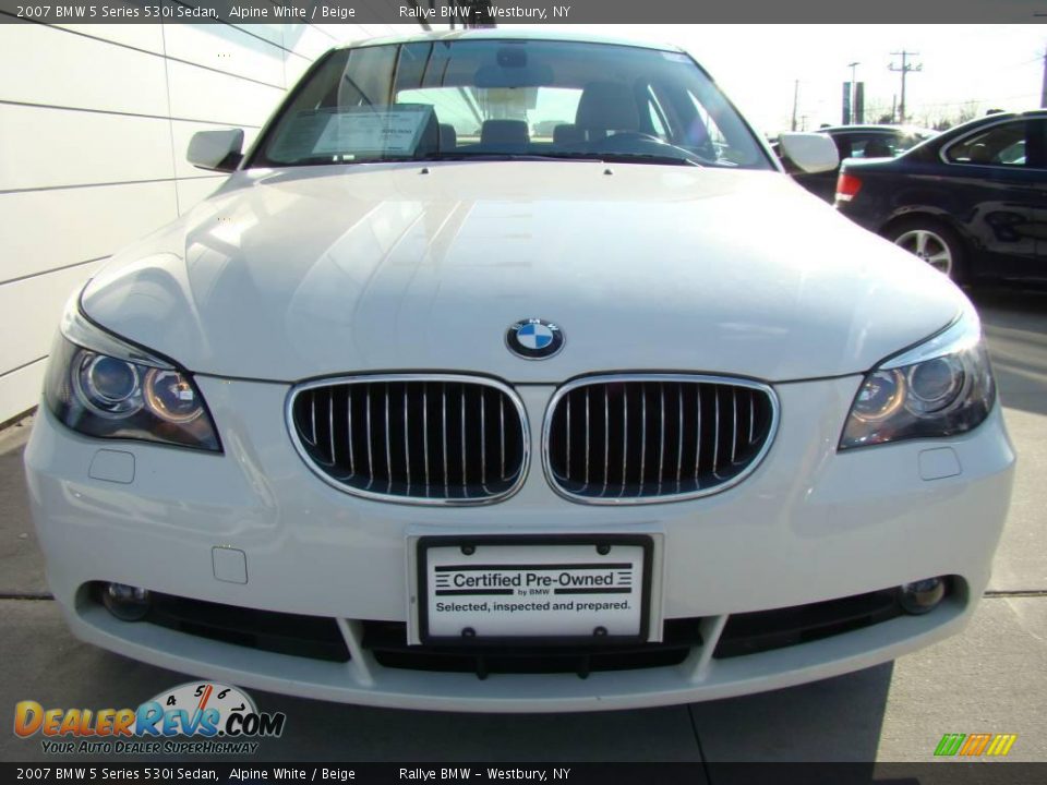 2007 BMW 5 Series 530i Sedan Alpine White / Beige Photo #2