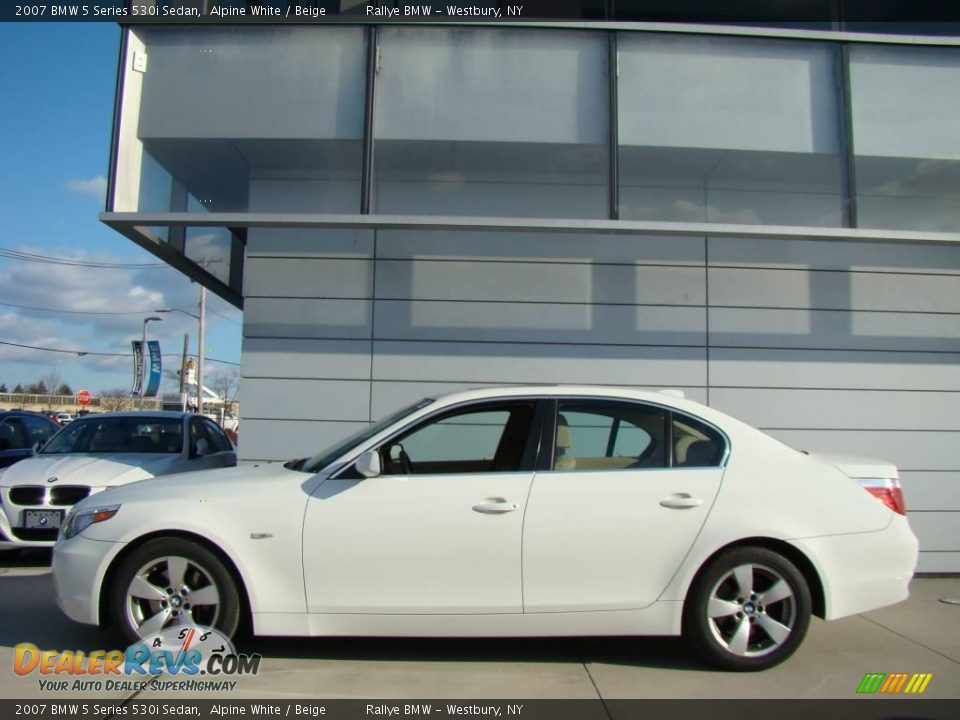 2007 BMW 5 Series 530i Sedan Alpine White / Beige Photo #3