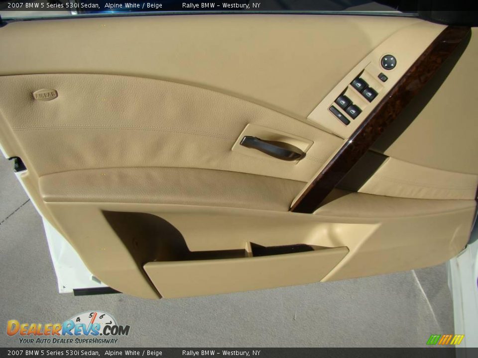 2007 BMW 5 Series 530i Sedan Alpine White / Beige Photo #6