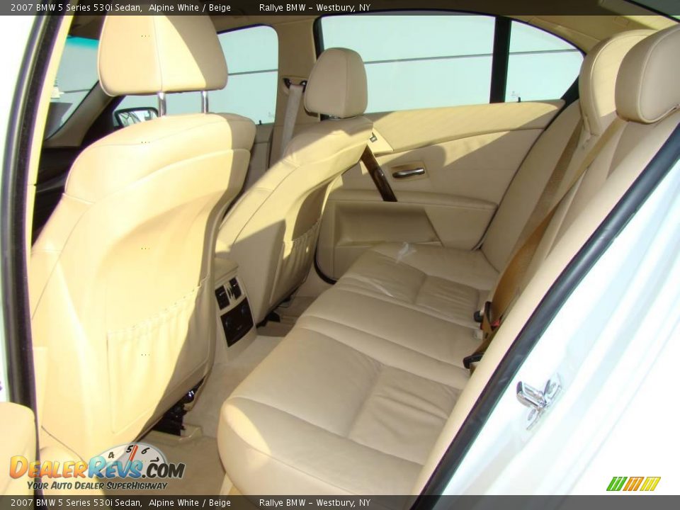 2007 BMW 5 Series 530i Sedan Alpine White / Beige Photo #9